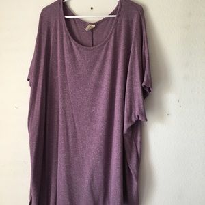 Purple short sleeve sweater